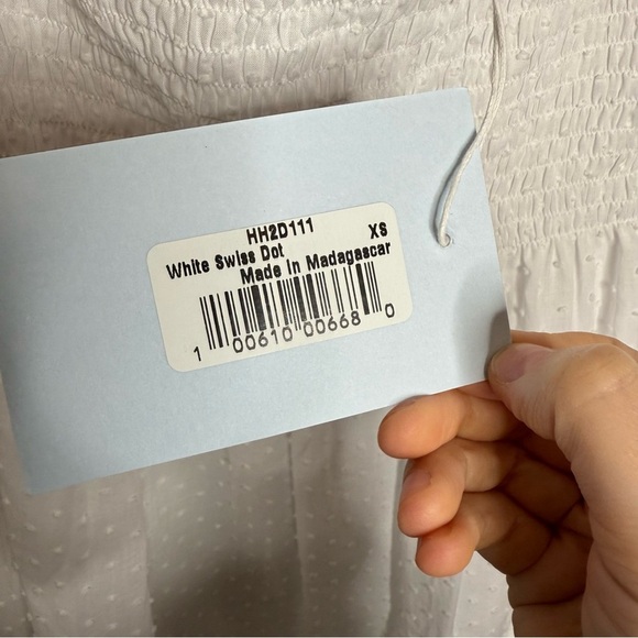 Hill House The Nap Dress White Swiss Dot NWT XS Smocked - Picture 5 of 10